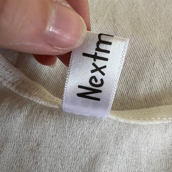 Nextmia Womens Tank Top Shirt American Flag Sleeveless Pullover Beige Red Blue - Picture 6 of 9